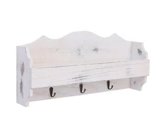 Prie sienos montuojama kabykla, balta, 50x10x23cm, mediena