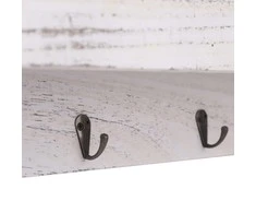 Prie sienos montuojama kabykla, balta, 50x10x23cm, mediena