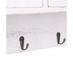 Prie sienos montuojama kabykla, balta, 50x10x34cm, mediena