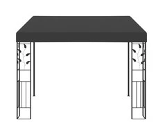 Prie sienos montuojama pavėsinė, antracito, 3x3x2,5m