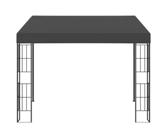 Prie sienos montuojama pavėsinė, antracito, 3x3m, audinys