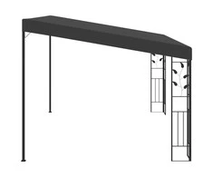Prie sienos montuojama pavėsinė, antracito, 4x3x2,5m