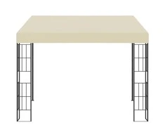 Prie sienos montuojama pavėsinė, kreminė, 3x3m, audinys