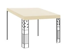 Prie sienos montuojama pavėsinė, kreminės spalvos, 3x3x2,5m