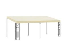 Prie sienos montuojama pavėsinė, kreminės spalvos, 6x3x2,5m