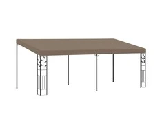 Prie sienos montuojama pavėsinė, taupe spalvos, 6x3x2,5m
