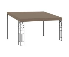 Prie sienos montuojama pavėsinė, taupe spalvos, 4x3x2,5m