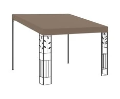 Prie sienos montuojama pavėsinė, taupe spalvos, 3x3x2,5m