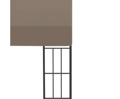 Prie sienos montuojama pavėsinė, taupe spalvos, 4x3m, audinys