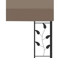 Prie sienos montuojama pavėsinė, taupe spalvos, 3x3x2,5m
