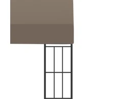 Prie sienos montuojama pavėsinė, taupe spalvos, 6x3m, audinys