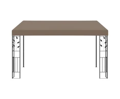 Prie sienos montuojama pavėsinė, taupe spalvos, 4x3x2,5m