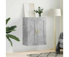 Prie sienos montuojama spintelė, betono, 69,5x34x90cm, mediena