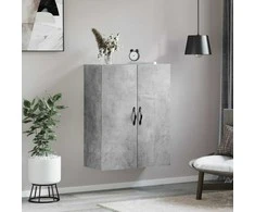 Prie sienos montuojama spintelė, betono, 69,5x34x90cm, mediena