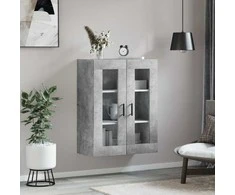 Prie sienos montuojama spintelė, betono pilka, 69,5x34x90cm