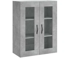 Prie sienos montuojama spintelė, betono, 69,5x34x90cm, mediena