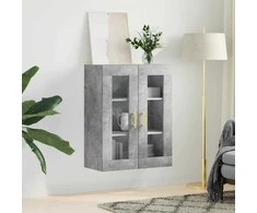 Prie sienos montuojama spintelė, betono pilka, 69,5x34x90cm