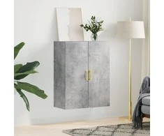 Prie sienos montuojama spintelė, betono pilka, 69,5x34x90cm