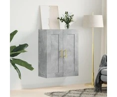 Prie sienos montuojama spintelė, betono, 69,5x34x90cm, mediena