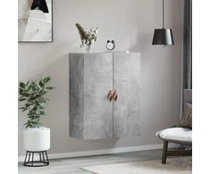 Prie sienos montuojama spintelė, betono pilka, 69,5x34x90cm