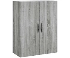 Prie sienos montuojama spintelė, pilka, 69,5x34x90cm, mediena