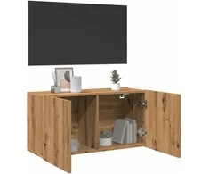 TV staliukas Prie sienos montuojama TV spintelė, artisano ąžuolo, 80x30x41cm