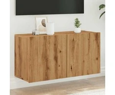TV staliukas Prie sienos montuojama TV spintelė, artisano ąžuolo, 80x30x41cm