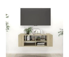 TV staliukas Sieninė TV spintelė, ąžuolo, 102x35x35cm, apdirbta mediena