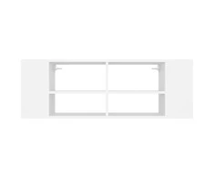 TV staliukas Sieninė TV spintelė, balta, 102x35x35cm, apdirbta mediena