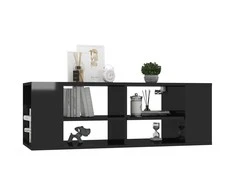 TV staliukas Sieninė TV spintelė, juoda, 102x35x35cm, apdirbta mediena