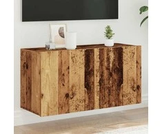TV staliukas Prie sienos montuojama TV spintelė, medienos, 80x30x41cm
