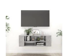 TV staliukas Sieninė TV spintelė, pilka, 102x35x35cm, apdirbta mediena