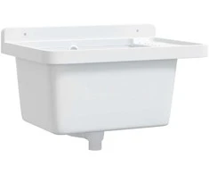 Prie sienos montuojamas praustuvas, baltas, 50x35x24cm, derva