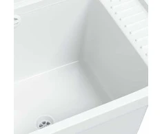 Prie sienos montuojamas praustuvas, baltas, 50x35x24cm, derva