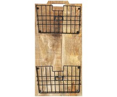Prie sienos montuojamas stovas žurnalams, 33x10x67cm, mango
