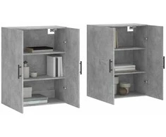 Prie sienos montuojamos spintelės, 2vnt., betono, 69,5x34x90cm