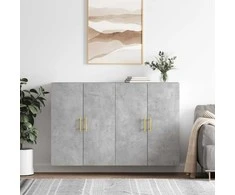 Prie sienos montuojamos spintelės, 2vnt., betono, 69,5x34x90cm