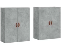 Prie sienos montuojamos spintelės, 2vnt., betono, 69,5x34x90cm