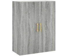 Prie sienos montuojamos spintelės, 2vnt., pilkos, 69,5x34x90cm