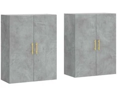 Prie sienos montuojamos spintelės, 2vnt., betono, 69,5x34x90cm