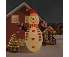Pripučiama kalėdinė dekoracija sniego senis su LED, 630cm