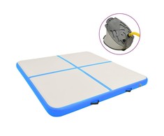 Pripučiamas gimnastikos kilimėlis, mėlynas, 200x200x20cm, PVC