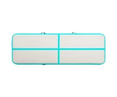 Pripučiamas gimnastikos kilimėlis, žalias, 400x100x15cm, PVC