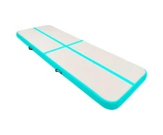 Pripučiamas gimnastikos kilimėlis, žalias, 400x100x20cm, PVC