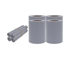 Privatumo suteikiančios pertvaros, 4vnt., pilkos, 35x0,19m, PVC