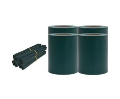 Privatumo suteikiančios pertvaros, 4vnt., žalios, 35x0,19m, PVC