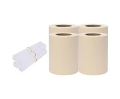 Privatumo suteikiančios pertvaros, 4vnt., kreminė, 35x0,19m, PVC