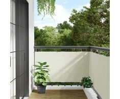 Privatumo suteikianti balkono pertvara, balta, 500x75cm, PVC