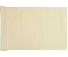 Privatumo suteikianti balkono pertvara, kreminė, 400x120cm, PVC