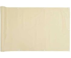Privatumo suteikianti balkono pertvara, kreminė, 700x120cm, PVC